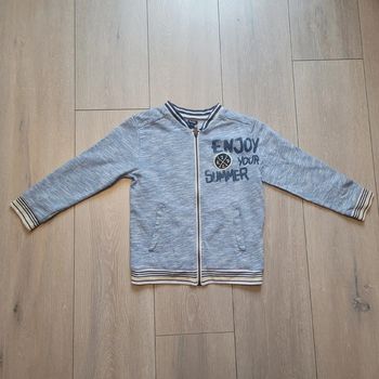 Gilet léger bleu chiné. Garçon 6 ans. Marque Kiabi