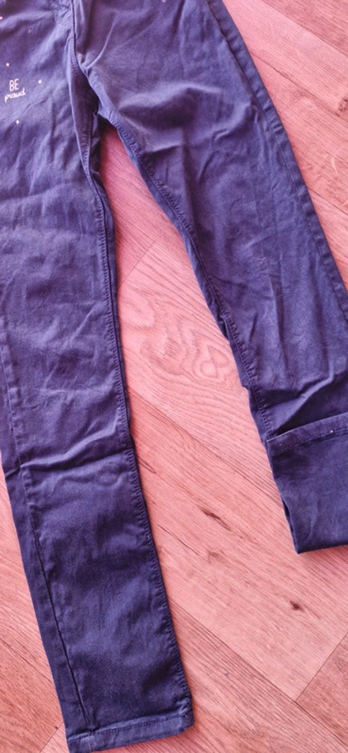 Pantalon bleu marine motif doré tape à l oeil 12 ans - photo numéro 2