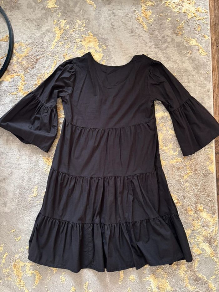 Robe à volant babydoll noir boohoo taille 36 - photo numéro 4