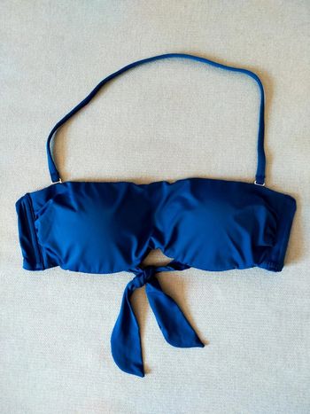 Haut de bikini bleu bandeau – 6 exemplaires – Taille 80 (équiv. 90B / 36-38)