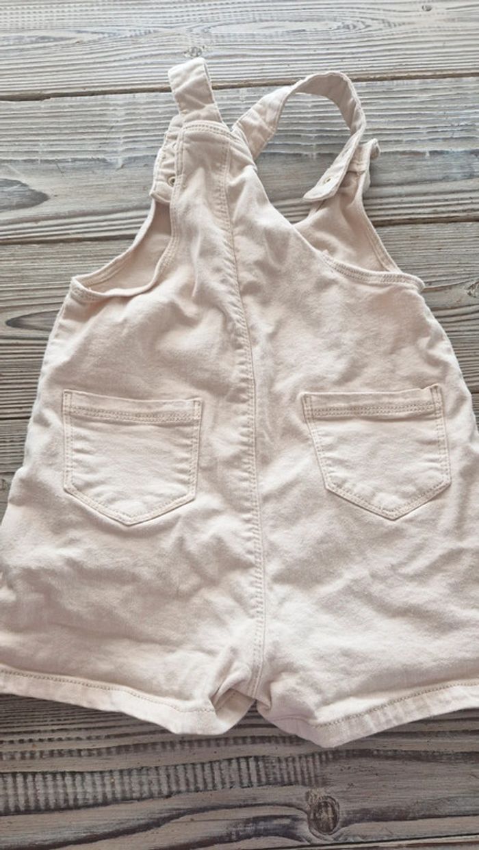 Salopette combi short jean beige tape a l'oeil 6 ans - photo numéro 2