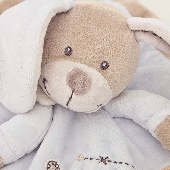 Doudou lapin kiabi bleu marron - photo numéro 2