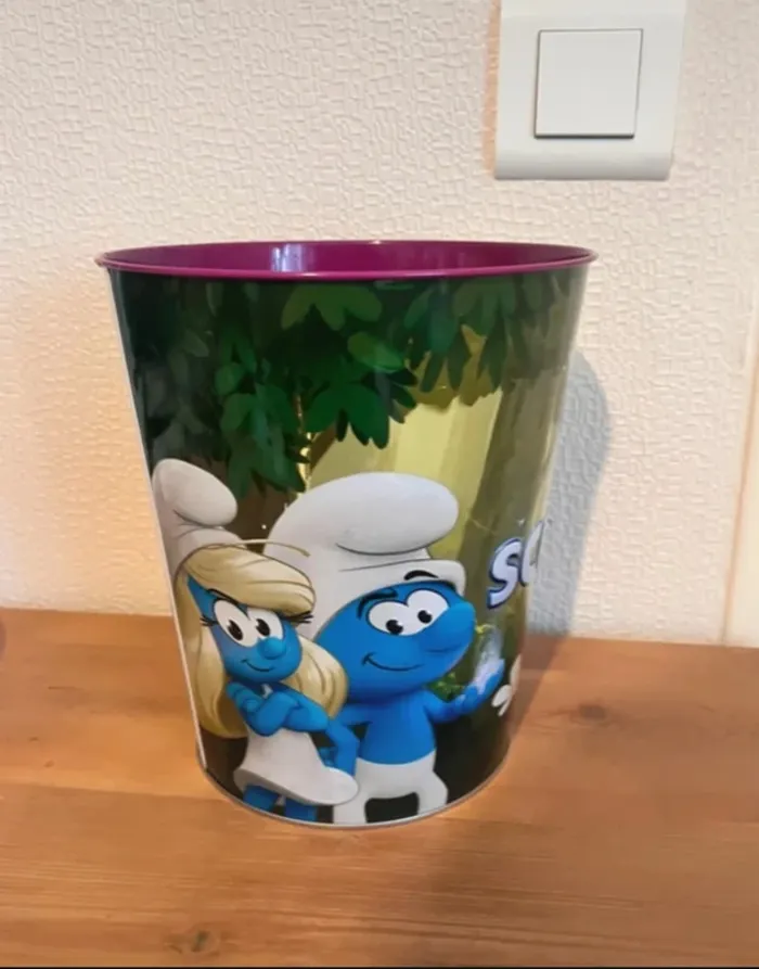 Seau à pop corn schtroumpfs