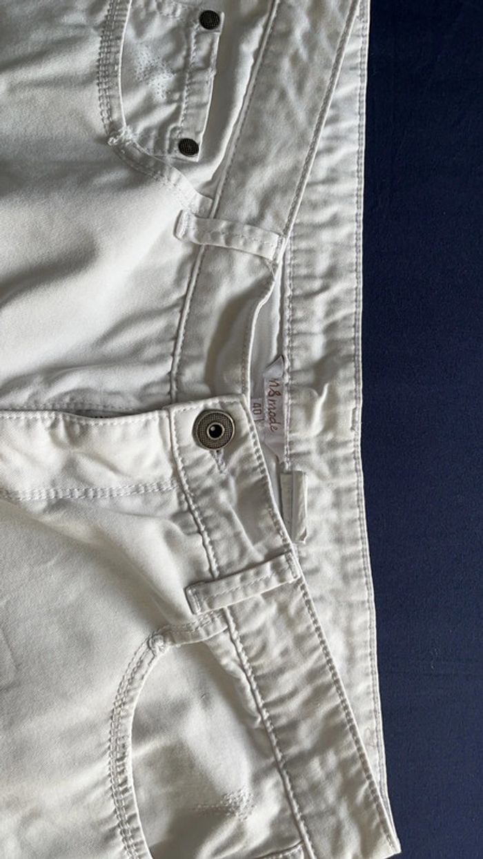 Pantalon blanc, femme, sept huitièmes, MS mode - photo numéro 2