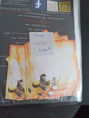 Feuille Diddl carrée 20 0,50€