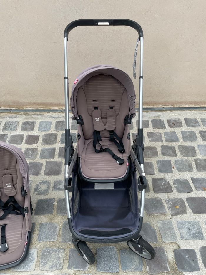 RED CASTLE Poussette double Evolutwin - Dès la naissance - Jusqu'à 15kg - Dossier réglable - - photo numéro 5