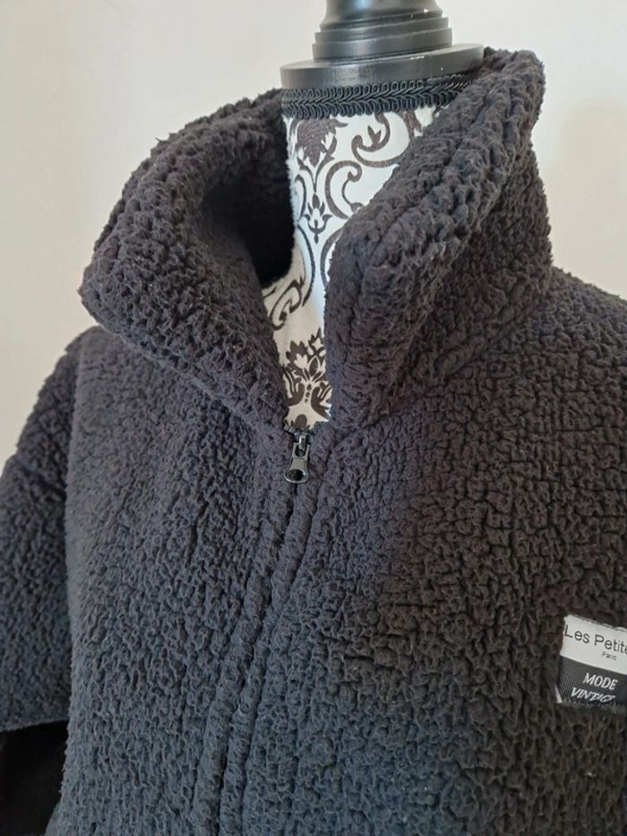 Veste blouson polaire Les Petites.. taille 42/44 noire - photo numéro 6