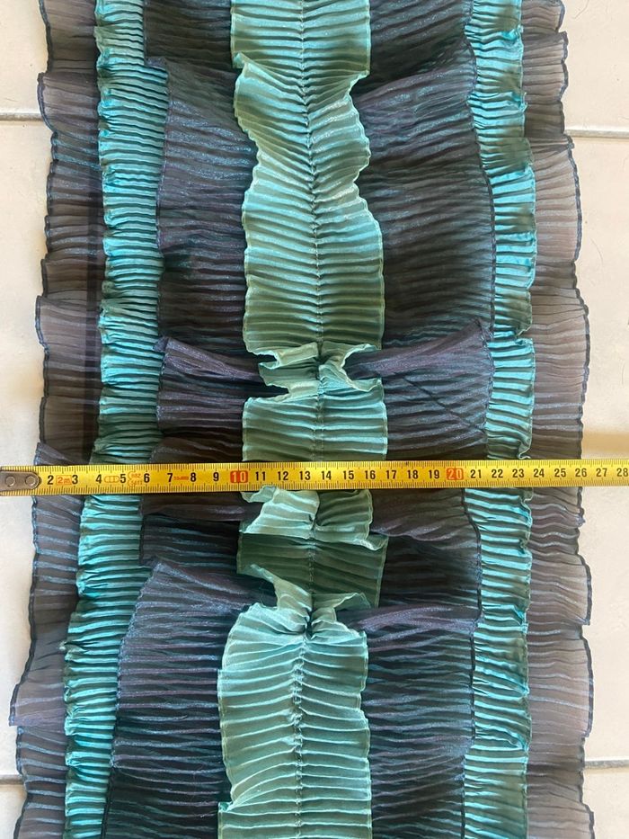 Écharpe gaufrée bleu/turquoise et verte - photo numéro 7