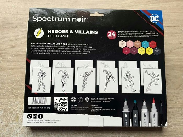 Spectrum noir pro fan art set 24 pièces Flash DC comics - photo numéro 2