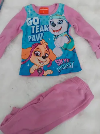 Pyjama polaire rose fille, paw patrol, neuf, 4 ans