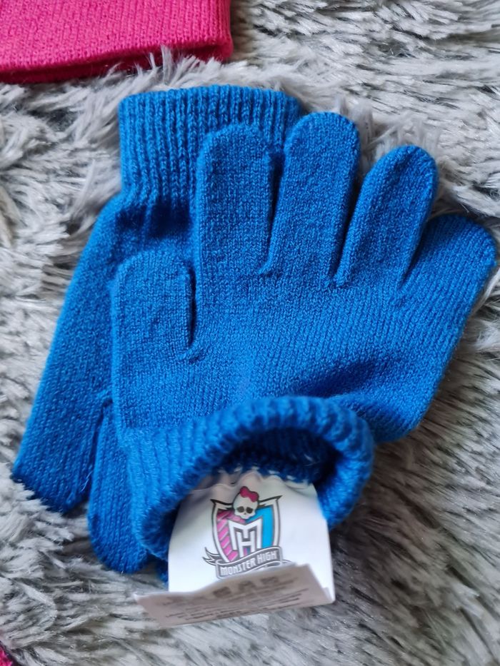ensemble Monster High bonnet 54 cm écharpe gants - photo numéro 6