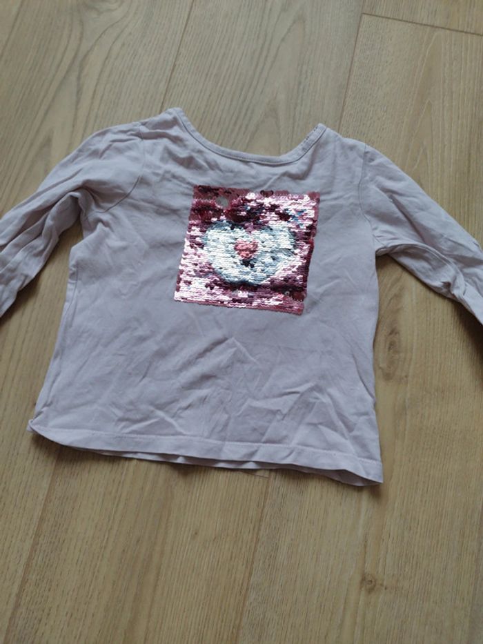 Lot de 2 teeshirt Manches longues fille 4 ans - photo numéro 3