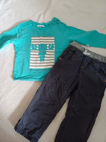 Pantalon et t-shirt 18 mois Obaïbi