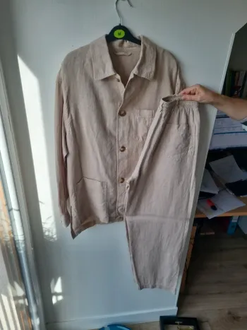 ensemble veste chemise et pantalon lin daniel hechter
