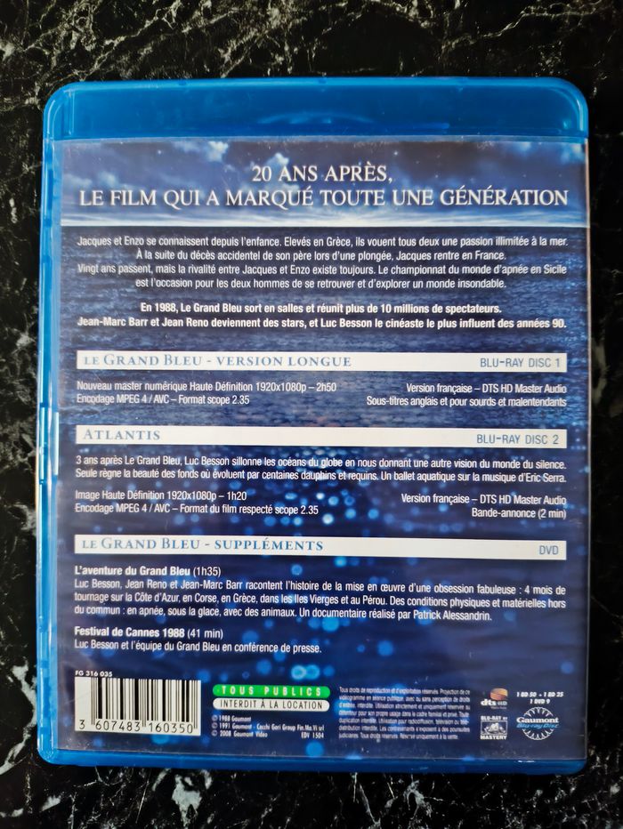 Le Grand Bleu / Atlantis en Blu-ray - photo numéro 2