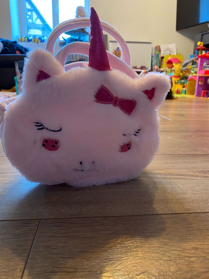 Petit sac à main pour enfant, modèle licorne rose