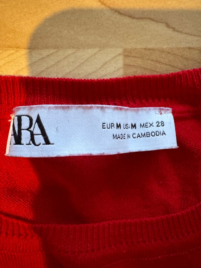 Pull léger col rond, rouge femme - photo numéro 2