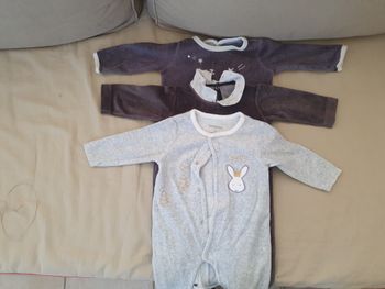 Lot de 3 pyjamas grenouillère 9 mois
