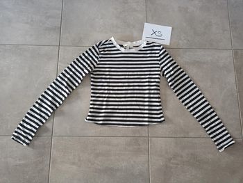 T-shirt court manches longues taille XS H&M