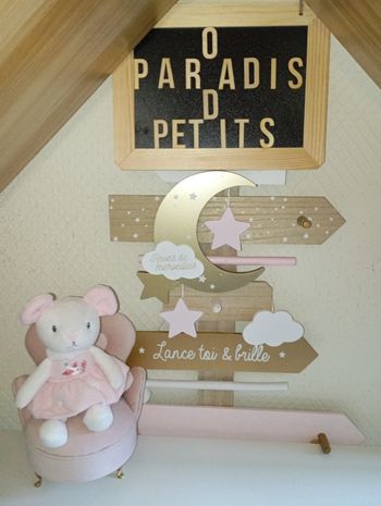 Petite peluche souris rose tex 