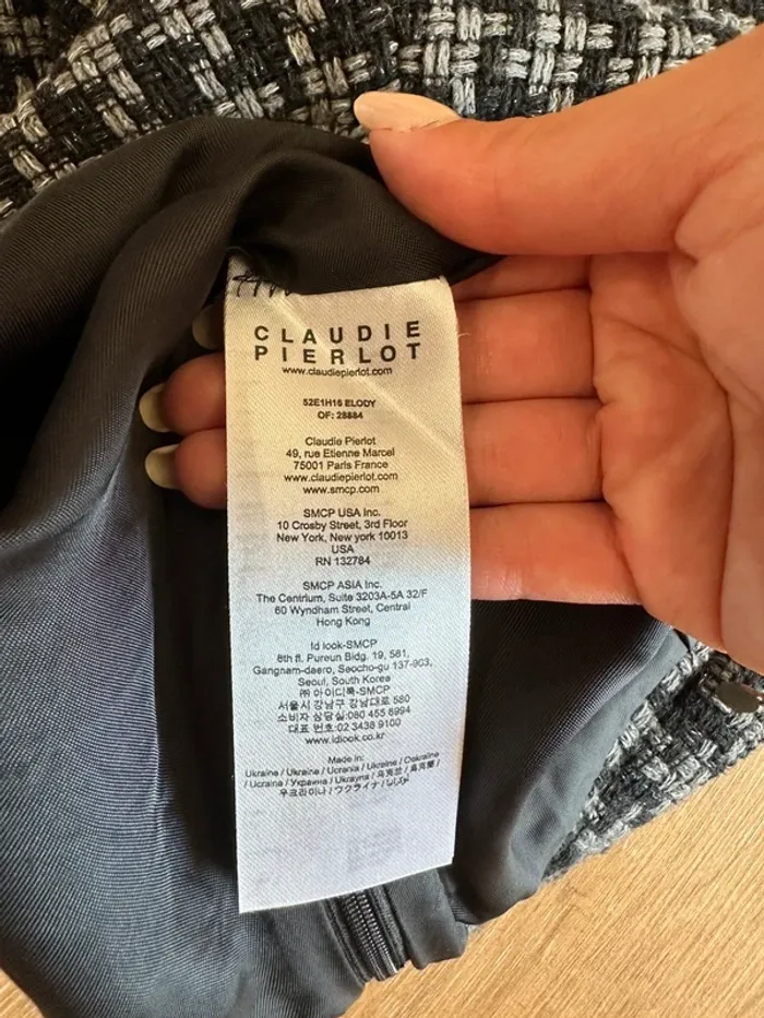 Short Claudie Pierlot noir et gris taille 36 - photo numéro 6