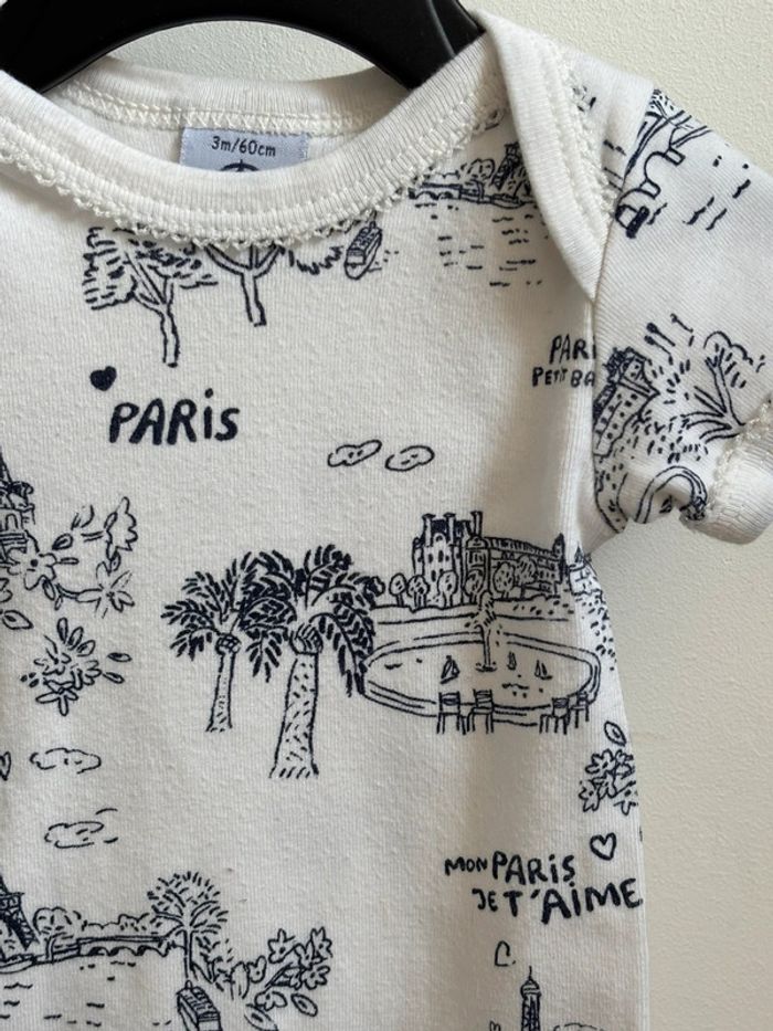 Lot 2 bodies Paris et cœur manches courtes Petit Bateau 3 mois - photo numéro 9