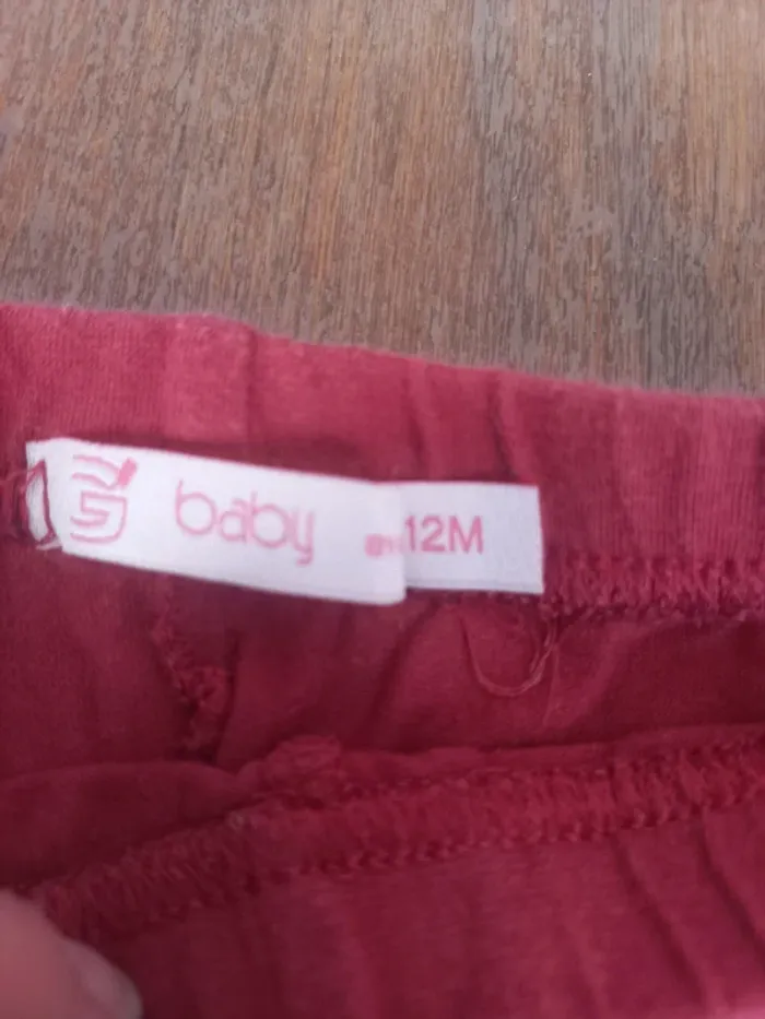 Legging rouge étoile Gémo 12mois 74cm - photo numéro 4