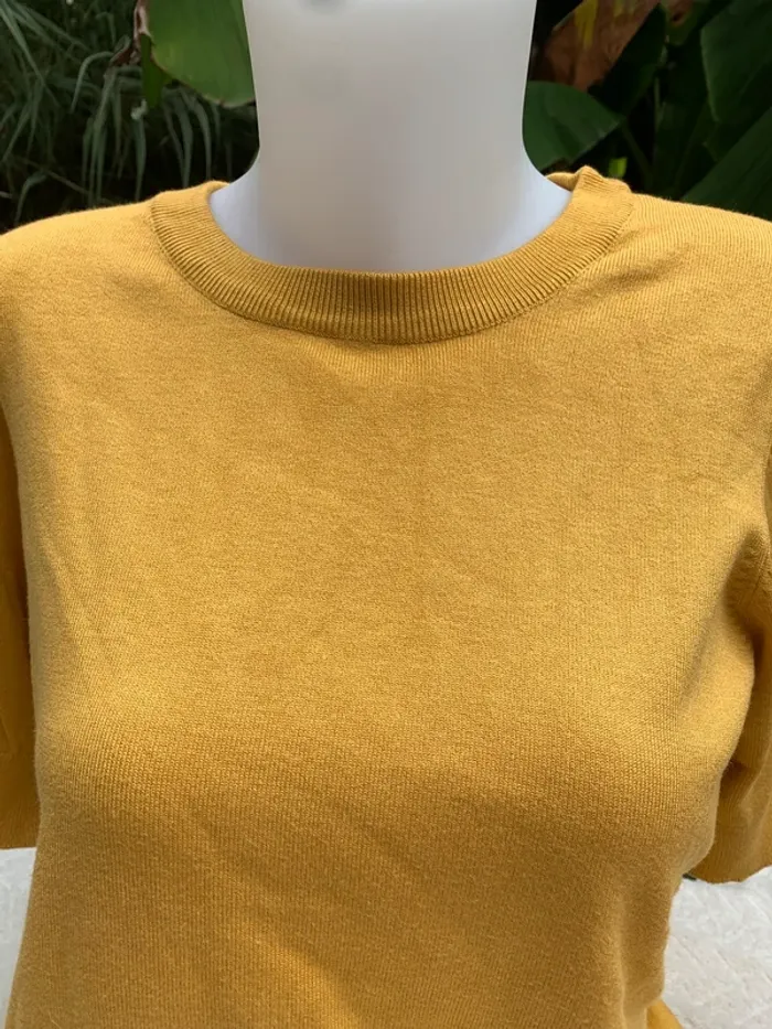 Pull Miller&Monroe taille XL manches courtes moutarde - photo numéro 3