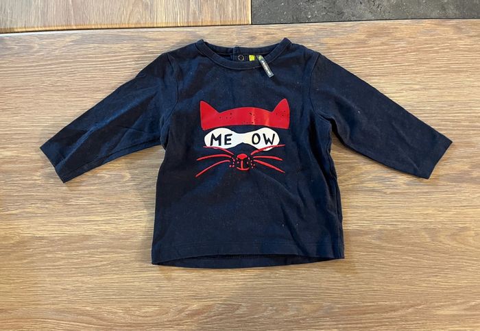 Pull fin orchestra bleu marine à motif