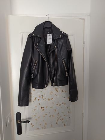 Perfecto noir Stradivarius femme neuf