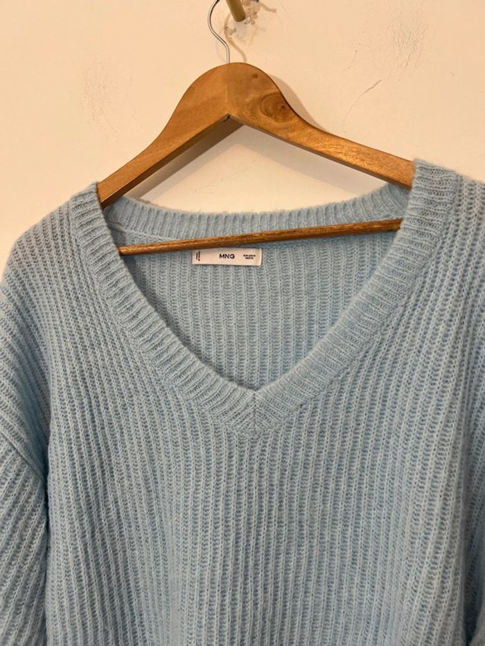 Pull Mango bleu ciel - photo numéro 3