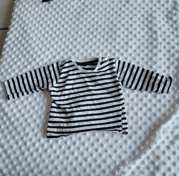 T-shirt à rayures Gémo - Taille 6 mois (62 cm)
