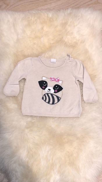 Pull léger crème 4/6 mois