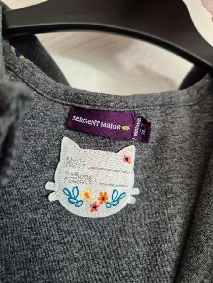 Manteau cape gris sergent major 9/12 mois - photo numéro 6