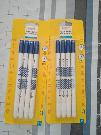 Lot de 8 effaceurs pour stylos encre