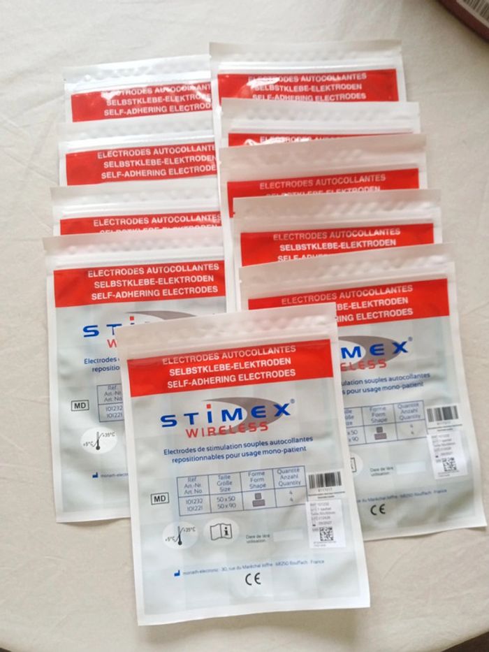 10 Sachets de 4 électrodes de neurostimulation Stimex Wireless