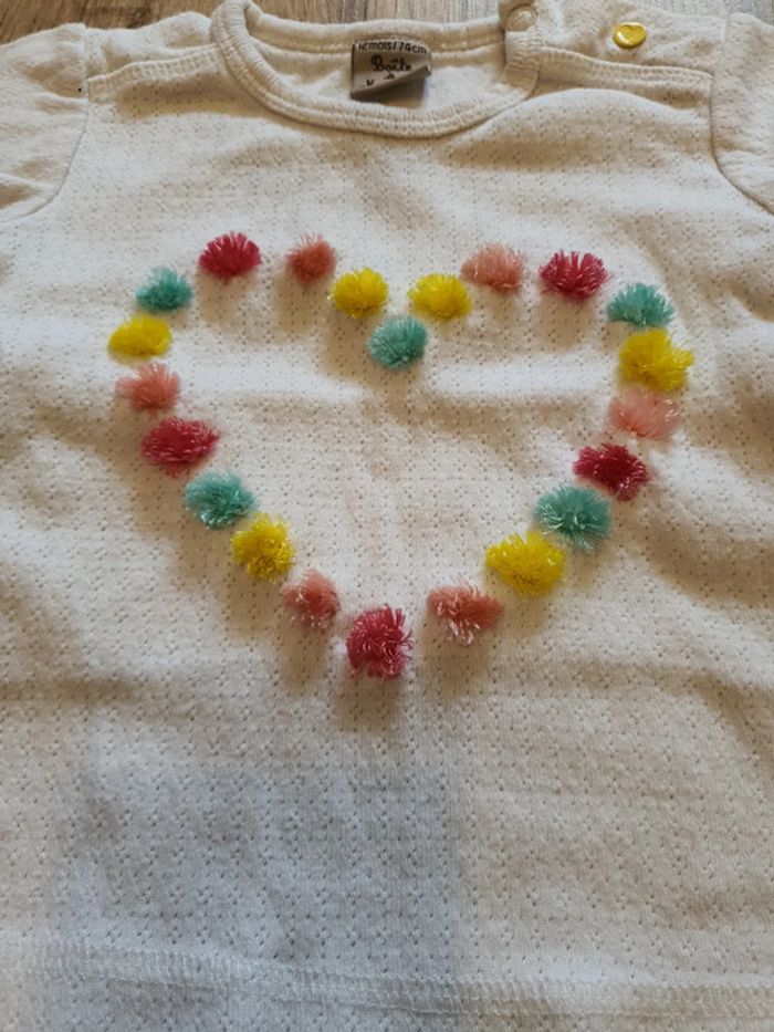 Tee-shirt, fille, La boîte à Malices, 12 mois. - photo numéro 2
