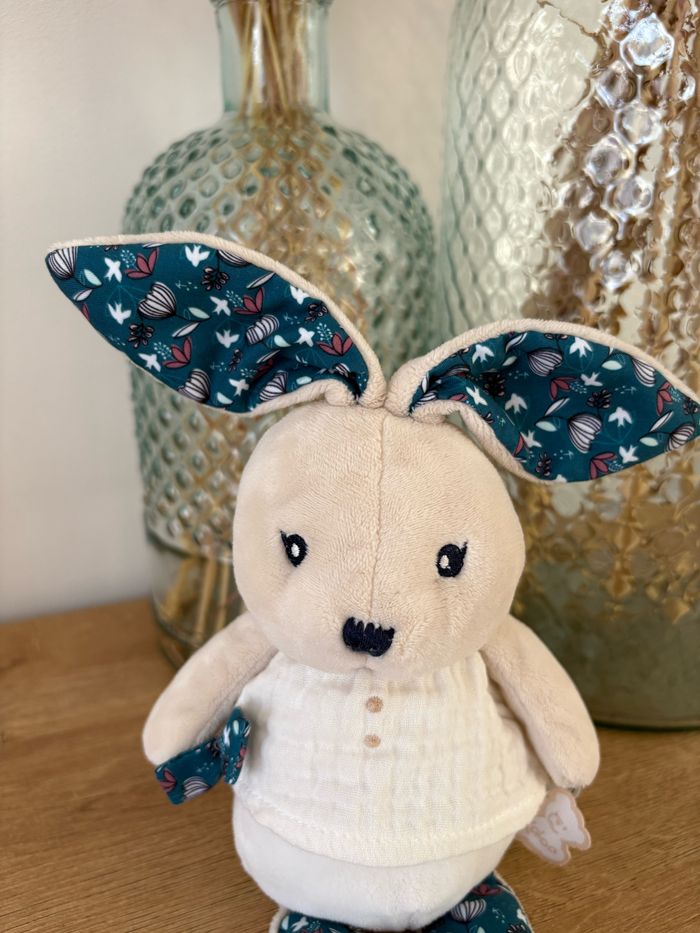 Doudou peluche lapin nature - photo numéro 3