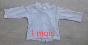 Haut manches longues - 1 mois