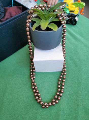 Collier à perles sautoir vintage femme