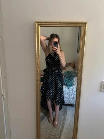 Robe asymétrique style vintage à pois XS