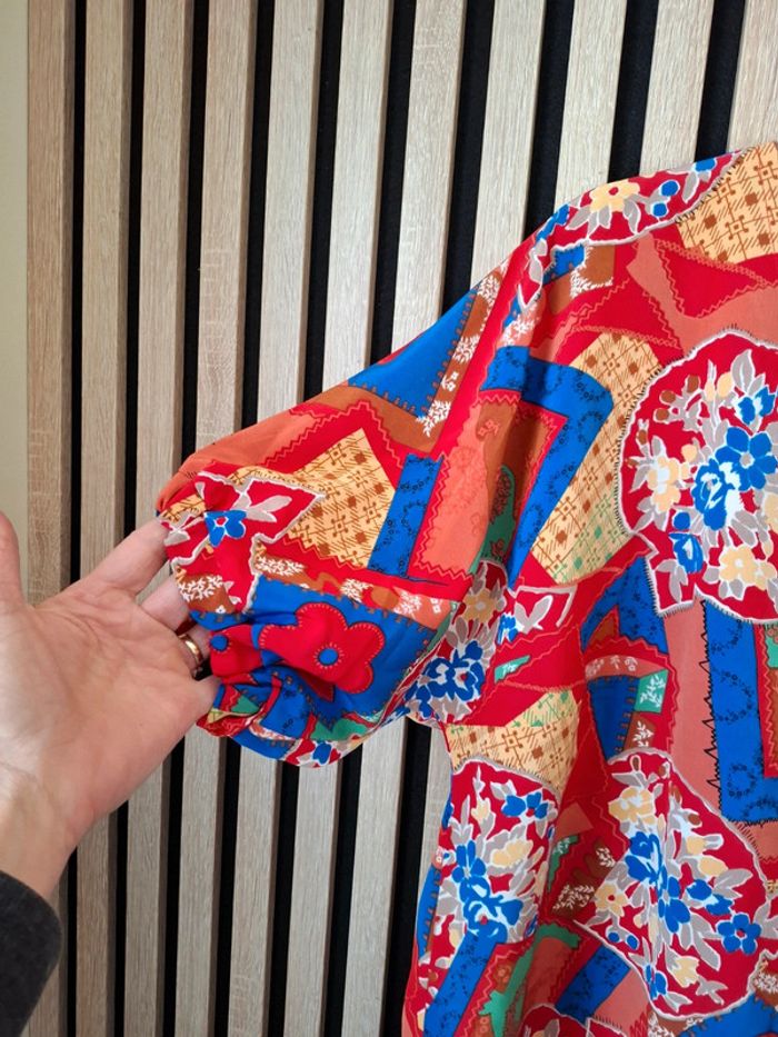Chemise imprimée vintage multicolore T44/46 - photo numéro 3