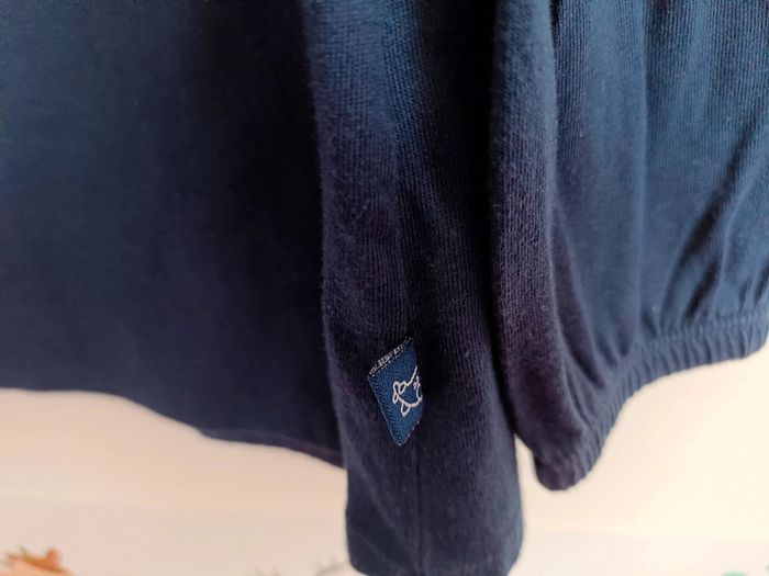 Haut manches longues LCDP fille bleu marine fleuri en 5 ans - photo numéro 6