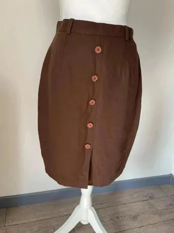 Jupe brune courte taille 38