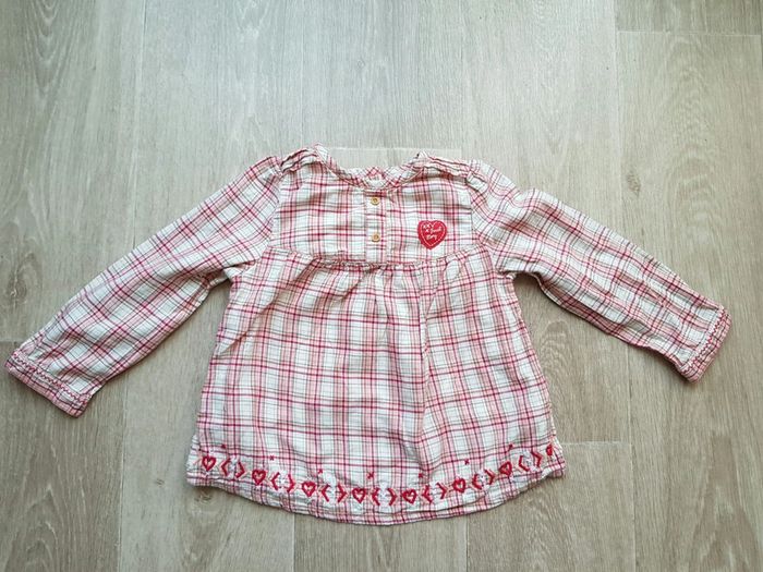 Tunique à carreaux, doublée taille 24 mois - photo numéro 2
