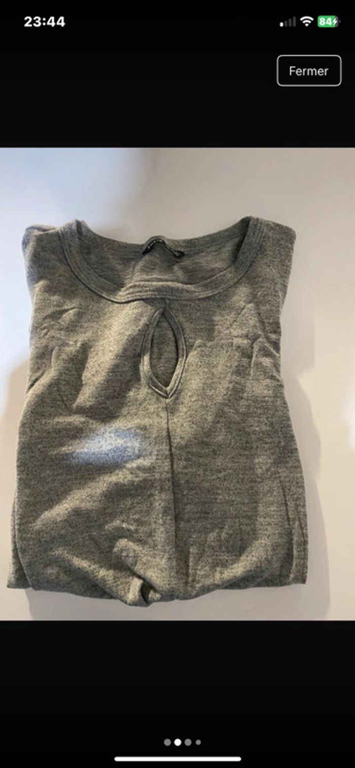 Haut  sans manches gris shein taille XL - photo numéro 3