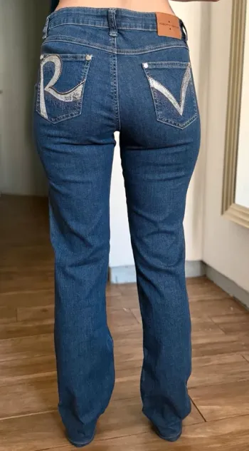 Jean Femme Roberto Verino – Taille M – Détails Sequins Argentés – Très Bon État