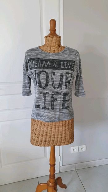 T-shirt manches 3/4 XS kiabi CHELO2