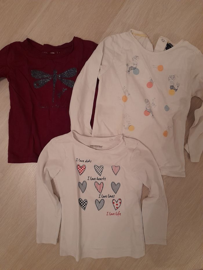 Lot de 3 tee shirts manches longues