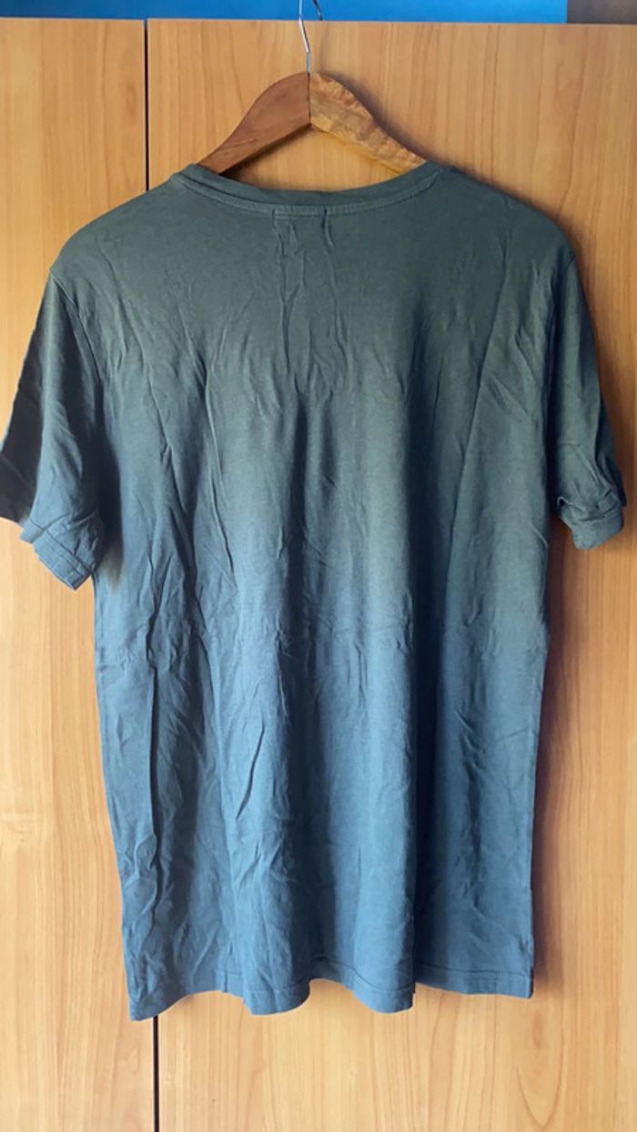 Tee-shirt kaki avec poche imprimee M - photo numéro 4